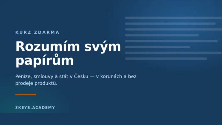 Rozumím svým papírům: peníze, smlouvy a stát v Česku