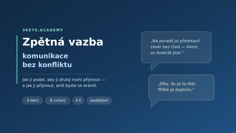 Zpětná vazba: komunikace bez konfliktu